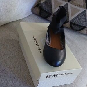 Daisy Fuentes Black Kids Ballet Flats